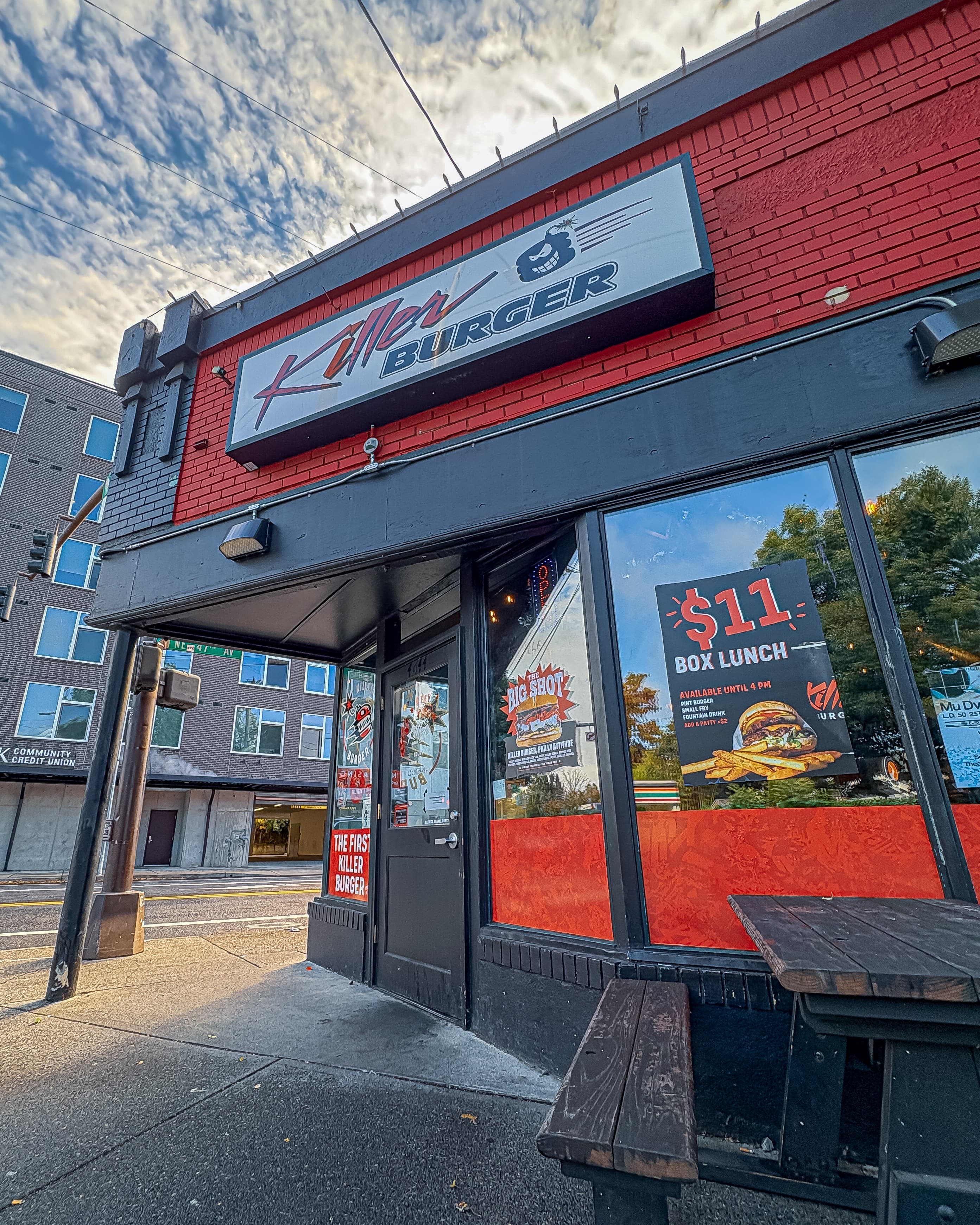 Killer Burger Hollywood — corner storefront exterior with signage