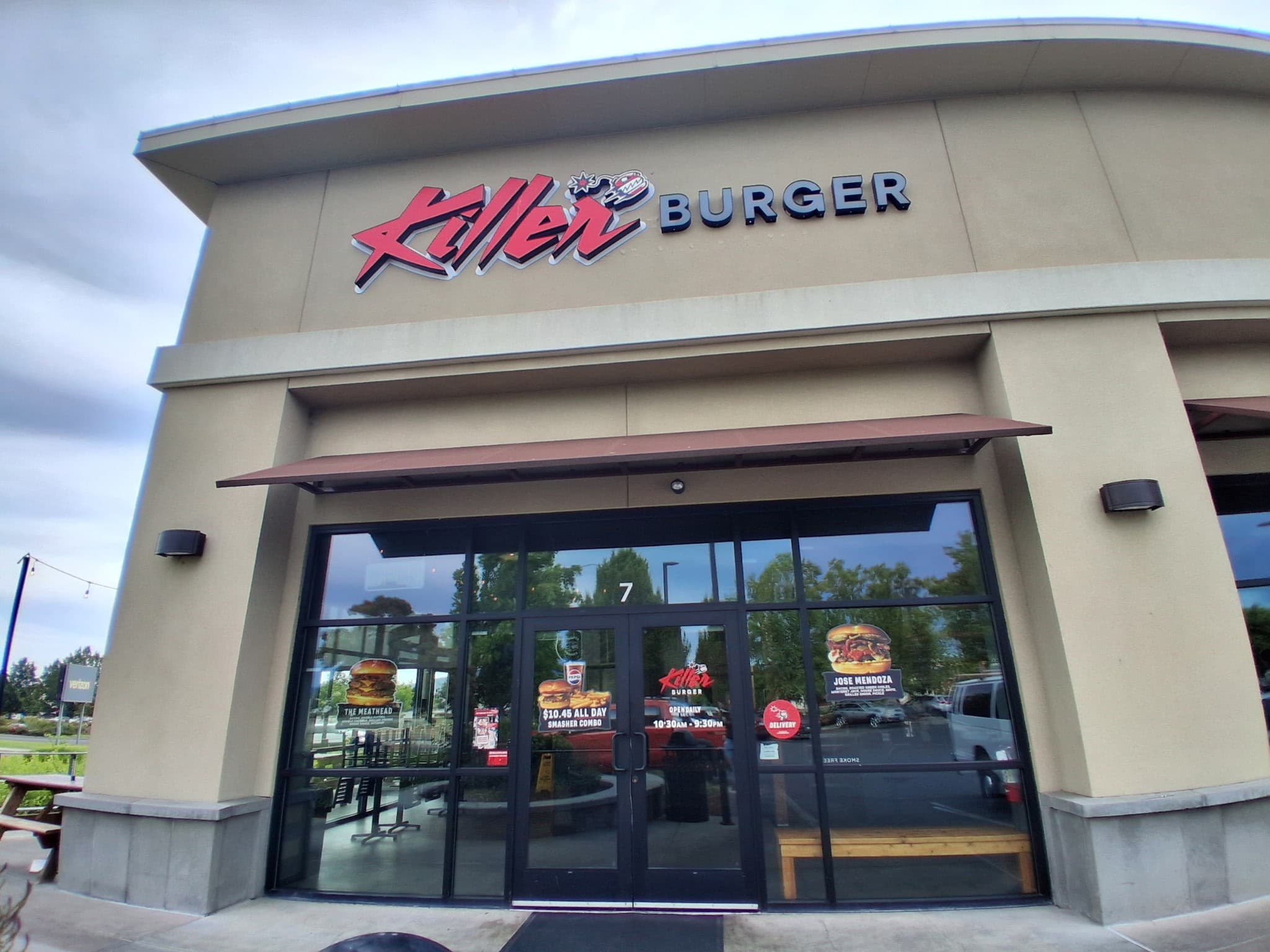 Killer Burger Medford — storefront exterior with signage and glass entrance