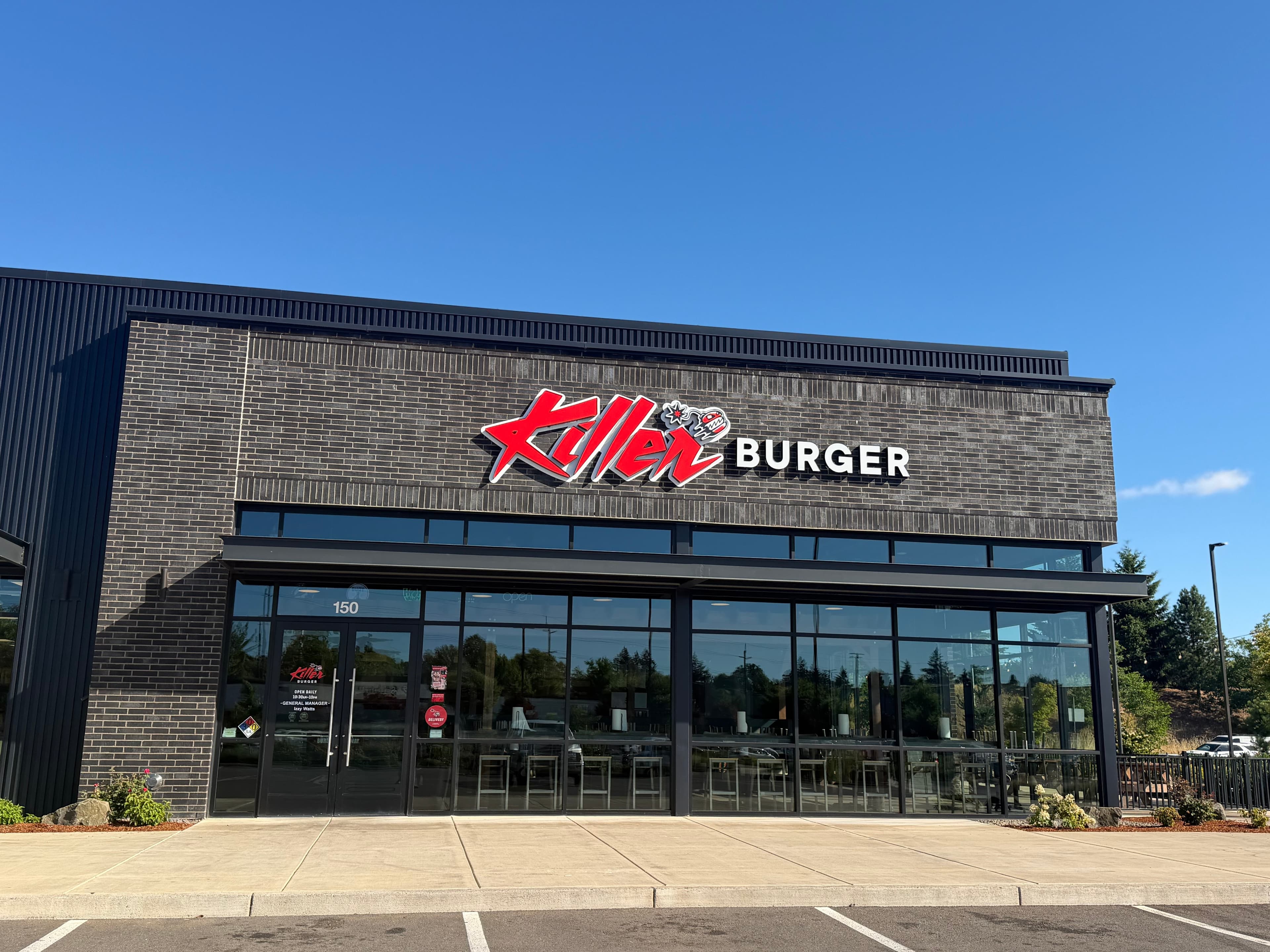 Killer Burger Salem — exterior storefront with signage and glass frontage