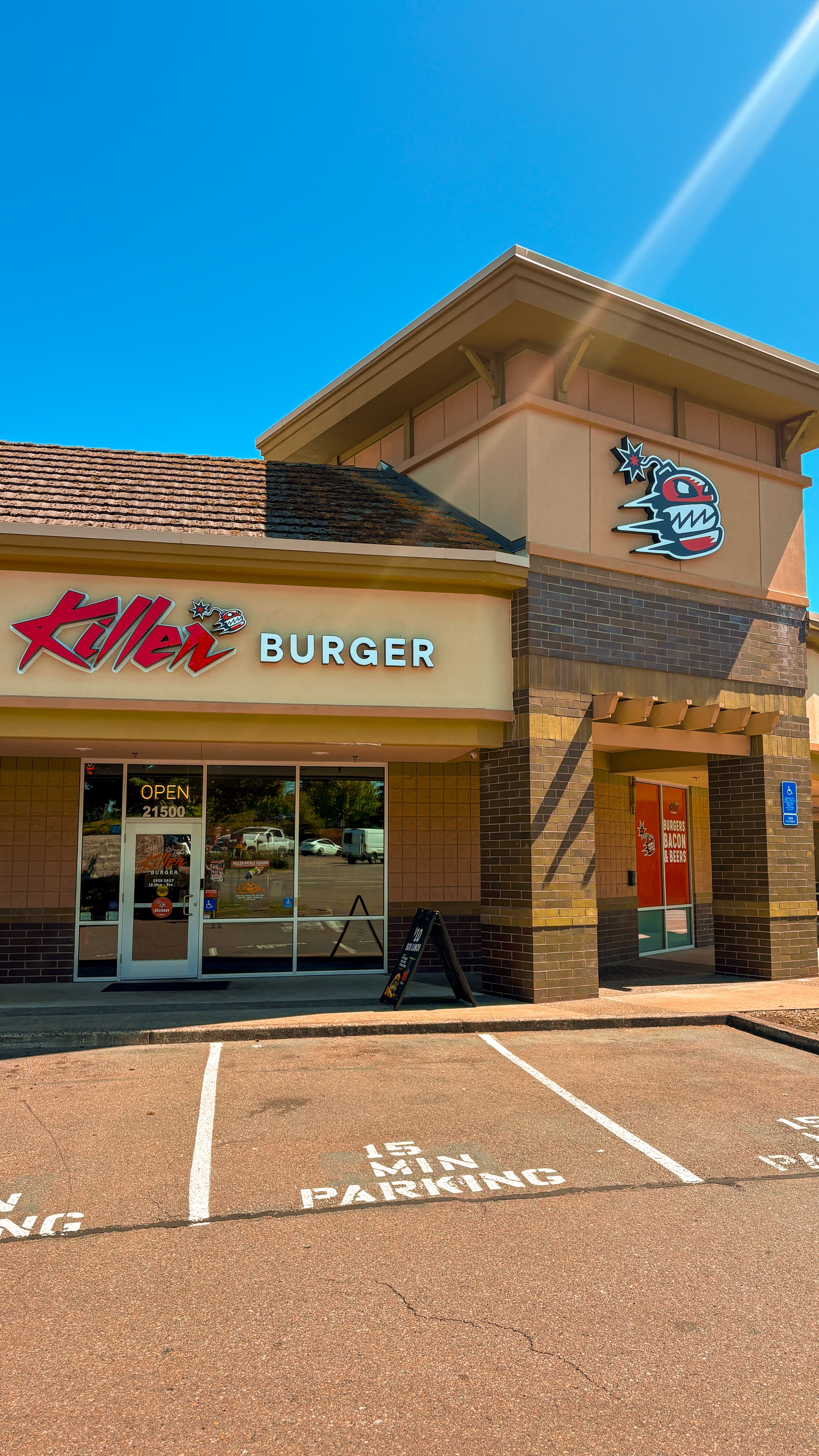 Killer Burger West Linn — exterior storefront with signage